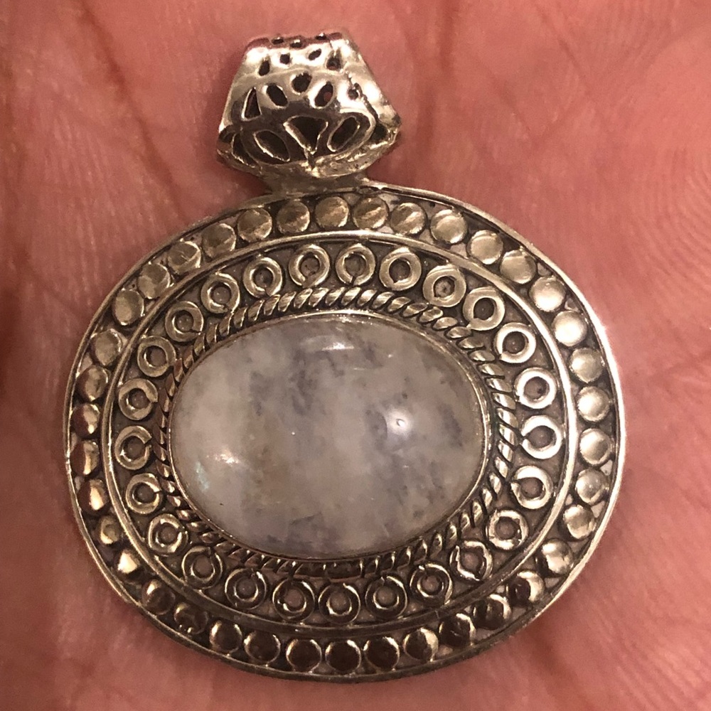 Sterling Silver Moon Stone Pendant
